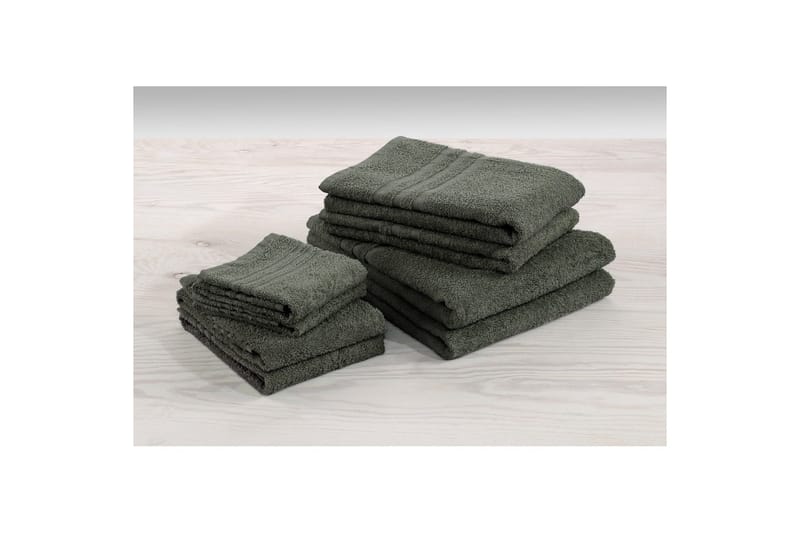 Gæstehåndklæde Basis Frotté - Mørkegrøn - Tekstiler - Badetekstiler - Håndklæder