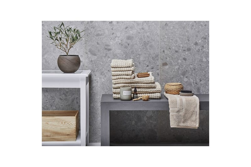 Håndklæde Areora sæt af 9 Beige - Beige - Tekstiler - Badetekstiler - Håndklæder