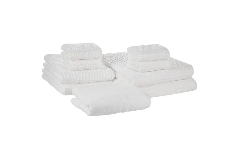 Håndklæde Areora sæt af 9 Hvid - Hvid - Tekstiler - Badetekstiler - Håndklæder
