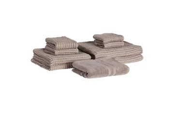 Håndklæde Areora sæt af 9 Taupe