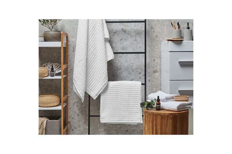 Håndklæde Atai sæt af 4 Hvid - Hvid - Tekstiler - Badetekstiler - Håndklæder