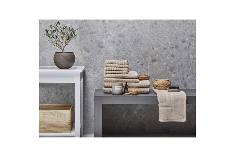 Håndklæde Atai sæt af 9 Beige - Beige - Tekstiler - Badetekstiler - Håndklæder