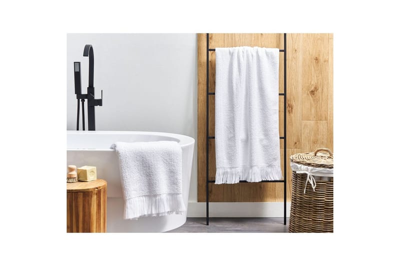 Håndklæde Atiu sæt af 2 Hvid - Hvid - Tekstiler - Badetekstiler - Badehåndklæder