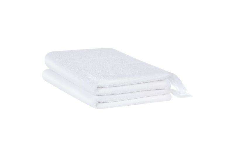 Håndklæde Atiu sæt af 2 Hvid - Hvid - Tekstiler - Badetekstiler - Badehåndklæder