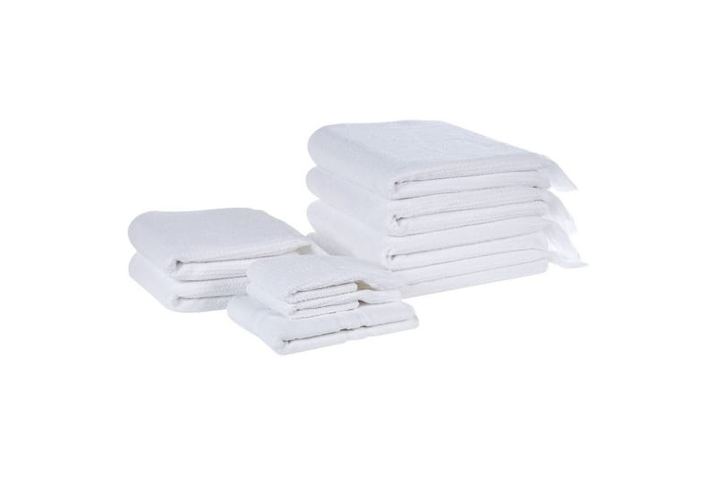 Håndklæde Atiu sæt af 9 Hvid - Hvid - Tekstiler - Badetekstiler - Håndklæder