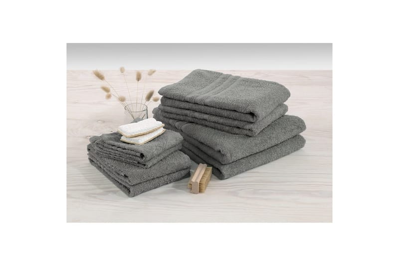 Håndklæde Basis Frotté - Grå - Tekstiler - Badetekstiler - Håndklæder