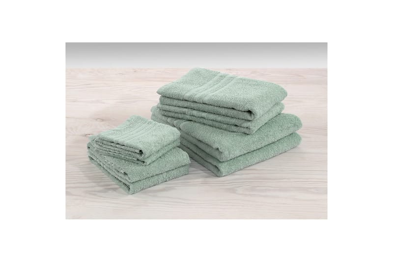 Håndklæde Basis Frotté - Grøn - Tekstiler - Badetekstiler - Håndklæder