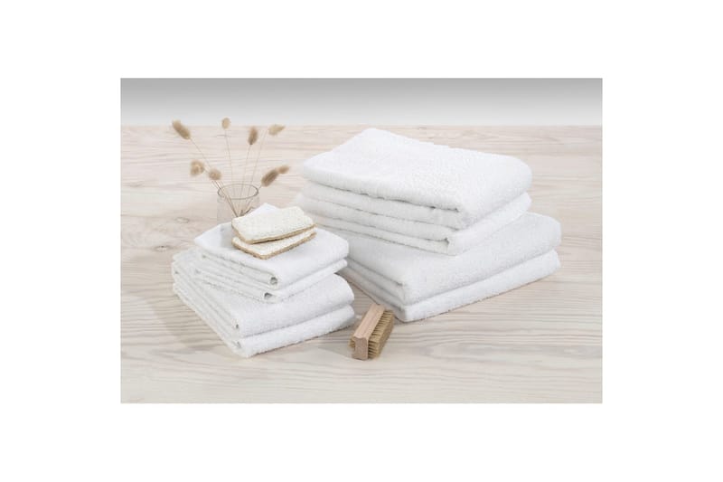 Håndklæde Basis Frotté - Hvid - Tekstiler - Badetekstiler - Håndklæder