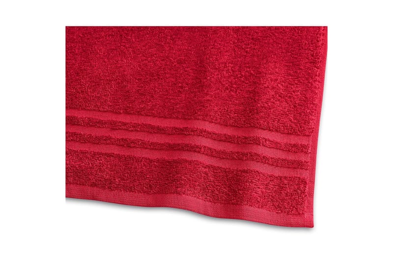 Håndklæde Basis Frotté - Rød - Tekstiler - Badetekstiler - Håndklæder