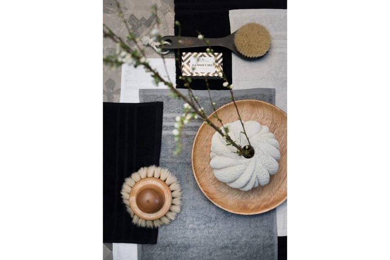 Håndklæde Basis Frotté - Sort - Tekstiler - Badetekstiler - Håndklæder