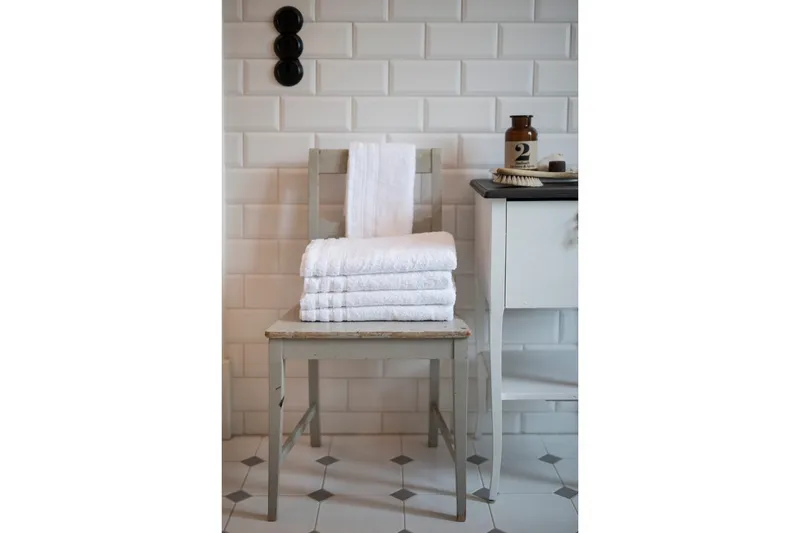 Håndklæde Corfu Hvid - 50 x 70 cm - Tekstiler - Badetekstiler - Håndklæder