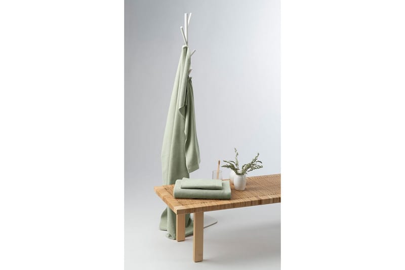 Håndklæde Enzo 50 x 70 cm Grøn - Grøn - Tekstiler - Badetekstiler - Håndklæder
