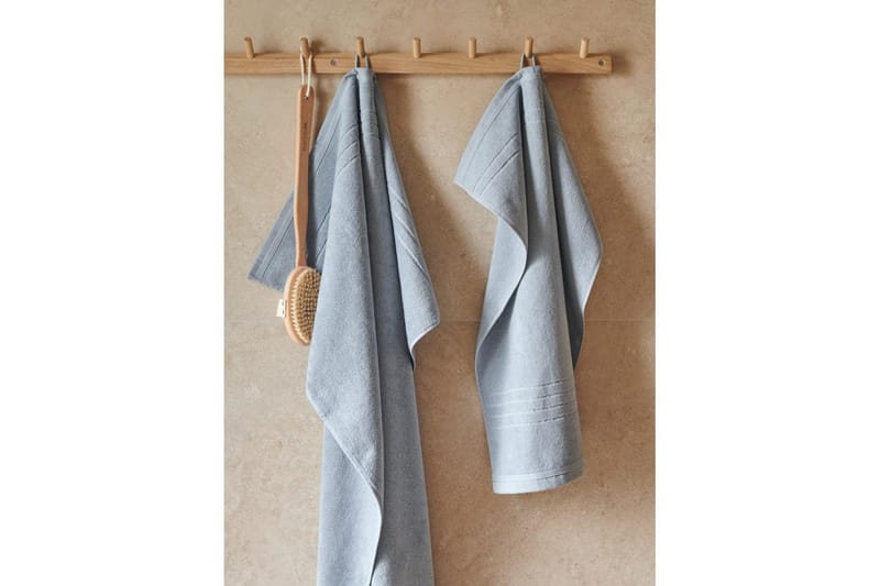 Håndklæde Helle 50 x 70 cm - Blå - Tekstiler - Badetekstiler - Håndklæder