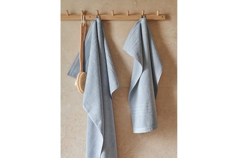 Håndklæde Helle 50 x 70 cm - Blå - Tekstiler - Badetekstiler - Håndklæder