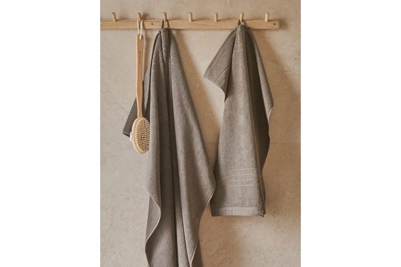 Håndklæde Helle 50 x 70 cm - Brun - Tekstiler - Badetekstiler - Håndklæder