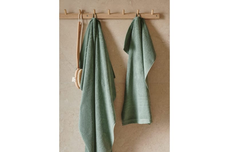 Håndklæde Helle 50 x 70 cm - Grøn - Tekstiler - Badetekstiler - Håndklæder