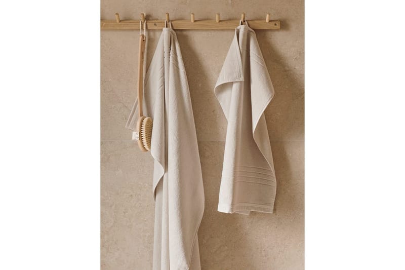 Håndklæde Helle 50 x 70 cm - Sand - Tekstiler - Badetekstiler - Håndklæder