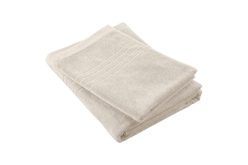 Håndklæde Helle 50 x 70 cm - Sand - Tekstiler - Badetekstiler - Håndklæder