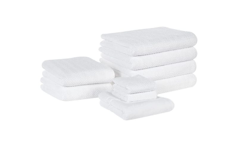 Håndklæde Mitiaro sæt á 9 Hvid, Hvid