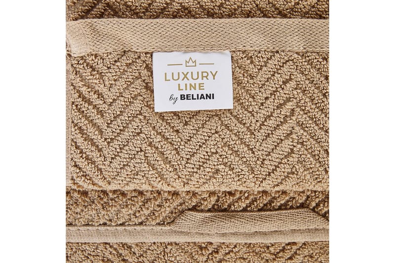Håndklæde Mitiaro sæt om 2 Beige - Beige - Tekstiler - Badetekstiler - Badehåndklæder