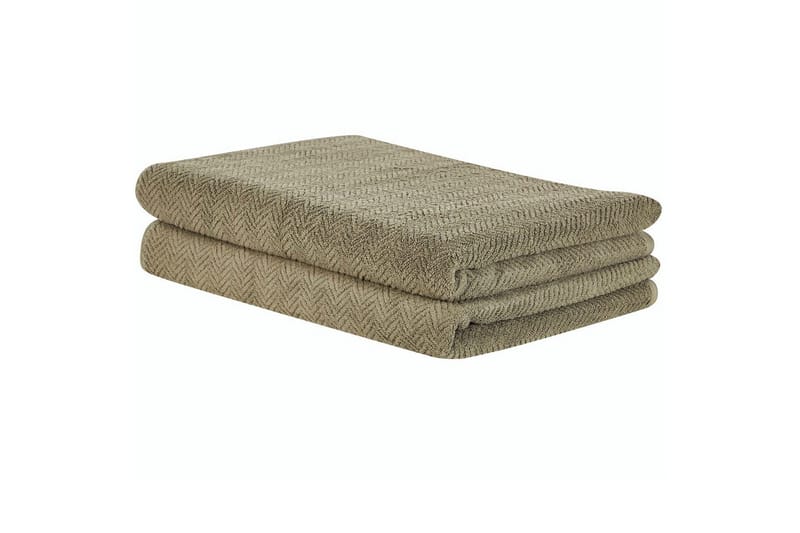 Håndklæde Mitiaro sæt om 2 Grøn - Grøn - Tekstiler - Badetekstiler - Badehåndklæder