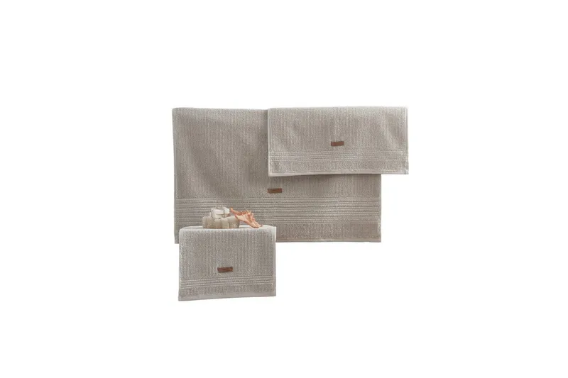 Håndklædesæt (3 stykker) Velvære Beige, Beige