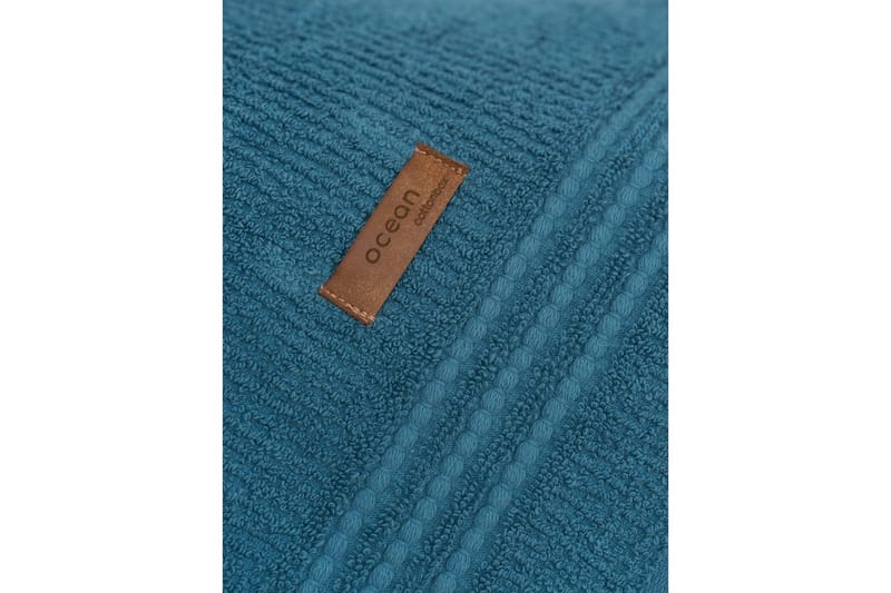 Håndklædesæt (3 stykker) Velvære Petrolblå - Petrolblå - Tekstiler - Badetekstiler - Håndklæder