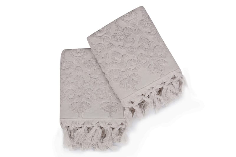 aheser Håndklæde 50x90 cm 2-pak - Sand - Tekstiler - Badetekstiler - Håndklæder