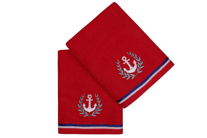 Ashburton Håndklæde 2-pak - Rød - Håndklæder