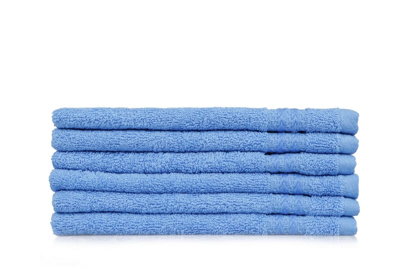 Ashburton Vaskeklud 6-pak - Blå - Tekstiler - Badetekstiler - Håndklæder