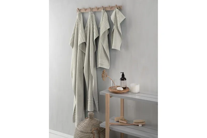 Gæstehåndklæde Basis Frotté - Sand - Tekstiler - Badetekstiler - Håndklæder