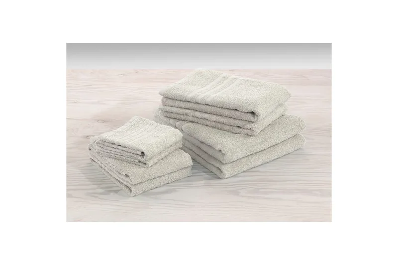 Gæstehåndklæde Basis Frotté - Sand - Tekstiler - Badetekstiler - Håndklæder