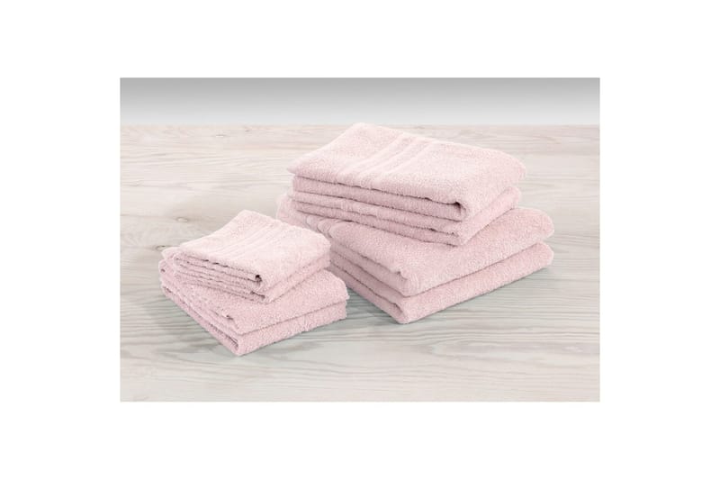 Gæstehåndklæde Basic frotté - Rosa - Tekstiler - Badetekstiler - Håndklæder