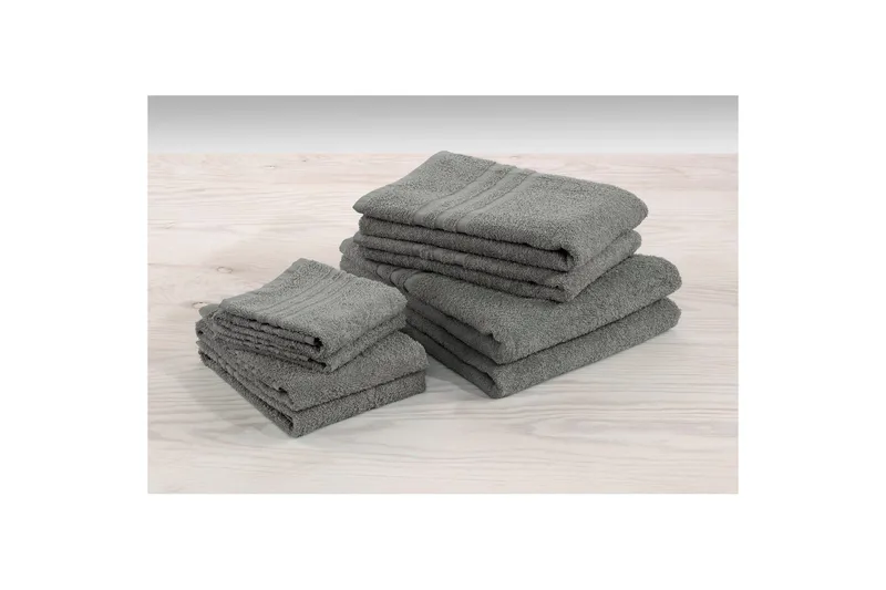 Gæstehåndklæde Basis Frotté - Grå - Tekstiler - Badetekstiler - Håndklæder