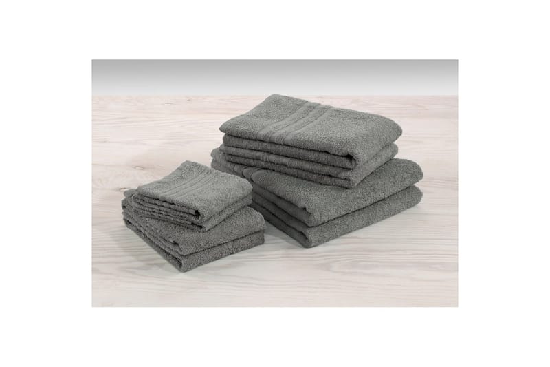 Gæstehåndklæde Basis Frotté - Grå - Tekstiler - Badetekstiler - Håndklæder