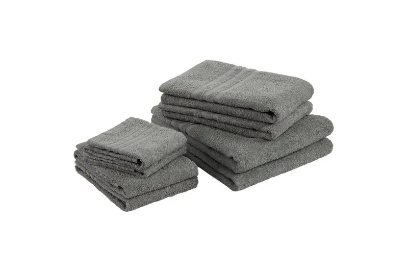 Gæstehåndklæde Basis Frotté - Grå - Tekstiler - Badetekstiler - Håndklæder