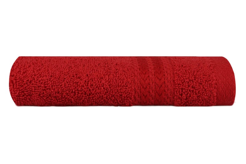 Hobby Håndklæde 30x50 cm - Rød - Tekstiler - Badetekstiler - Håndklæder