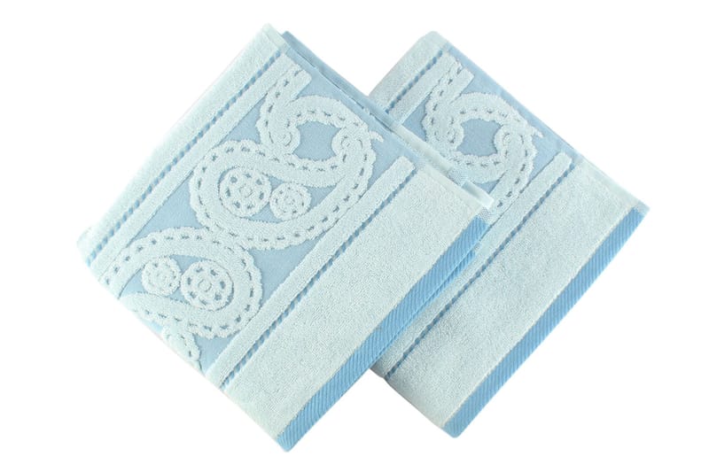 Hobby Håndklæde 50x90 cm 2-pak - Blå/Lyseblå - Håndklæder