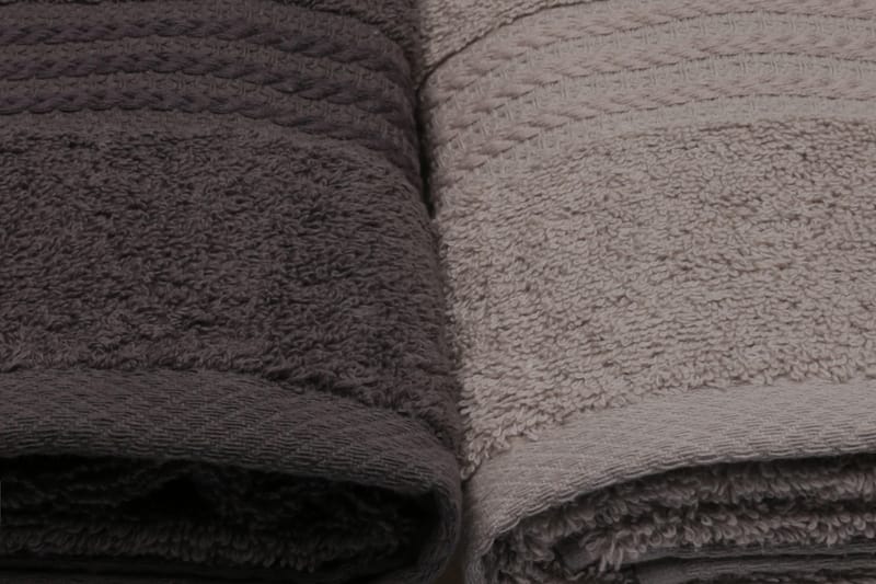 Hobby Håndklæde 50x90 cm 4-pak - Hvid/Grå/Mørkegrå/Sort - Håndklæder
