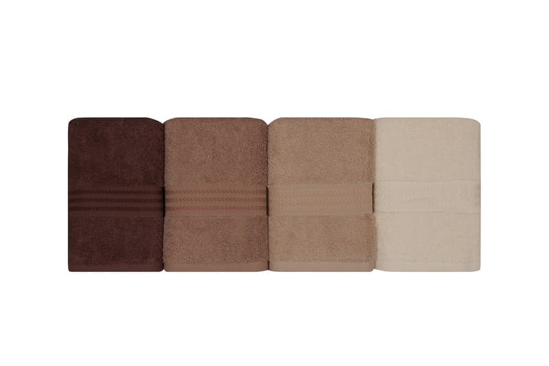 Hobby Håndklæde 50x90 cm 4-pak - Creme/Beige/Brun - Tekstiler - Badetekstiler - Håndklæder