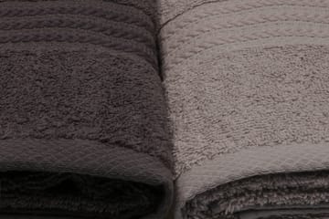 Hobby Håndklæde 50x90 cm 4-pak - Hvid/Grå/Mørkegrå/Sort - Tekstiler - Badetekstiler - Håndklæder