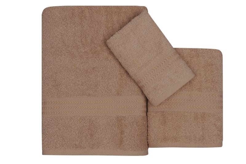 Hobby Håndklæde Sæt med 3 - Beige - Håndklæder