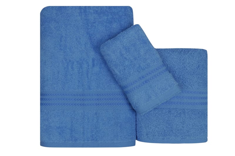 Hobby Håndklæde Sæt med 3 - Blå - Håndklæder