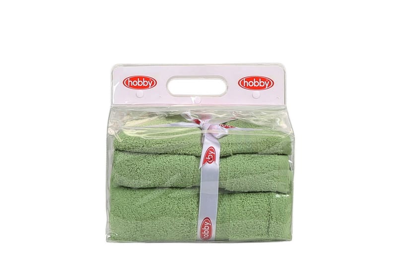 Hobby Håndklæde Sæt med 3 - Grøn - Håndklæder