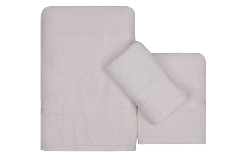 Hobby Håndklæde Sæt med 3 - Hvid - Håndklæder