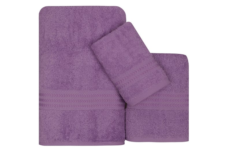 Hobby Håndklæde Sæt med 3 - Lilla - Håndklæder