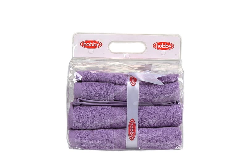 Hobby Håndklæde Sæt med 3 - Lilla - Håndklæder