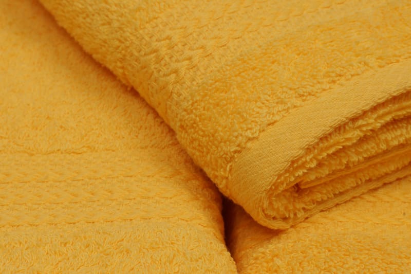 Hobby Håndklæde Sæt med 3 - Mørkegul - Tekstiler - Badetekstiler - Håndklæder