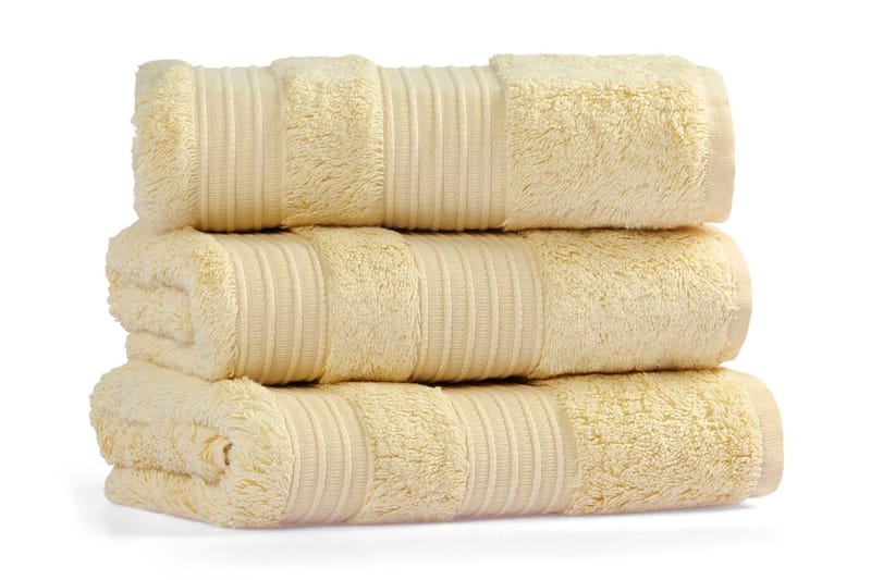 Morghyn Vaskeklud - Gul - Tekstiler - Badetekstiler - Håndklæder