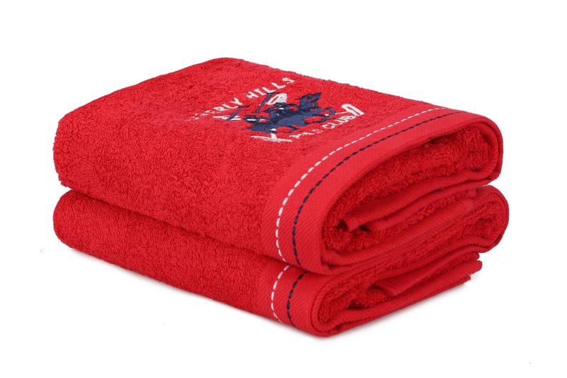 Tarilonte Håndklæde 2-pak - Rød - Håndklæder